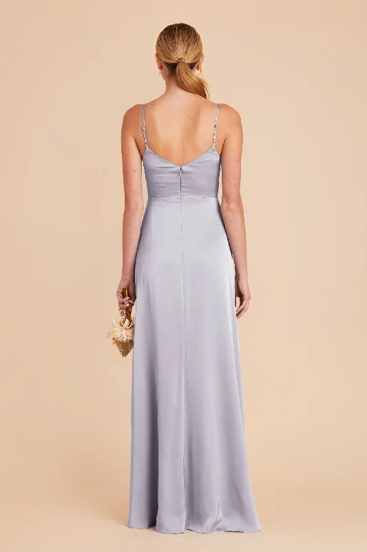 Catherine Matte Satin Dress - Periwinkle Blue Catherine Matte Satin Dress - Periwinkle Blue