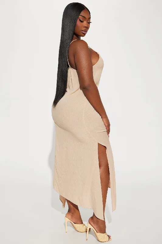 Lace Up Cami Maxi Dress 11- Tan Lace Up Cami Maxi Dress 11- Tan